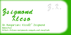 zsigmond klcso business card